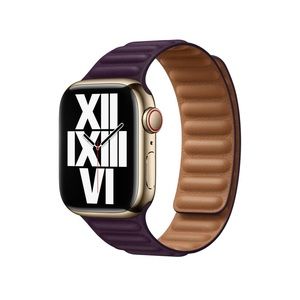 Apple 41mm Dark Cherry leather link s/m.  Brand new, no box